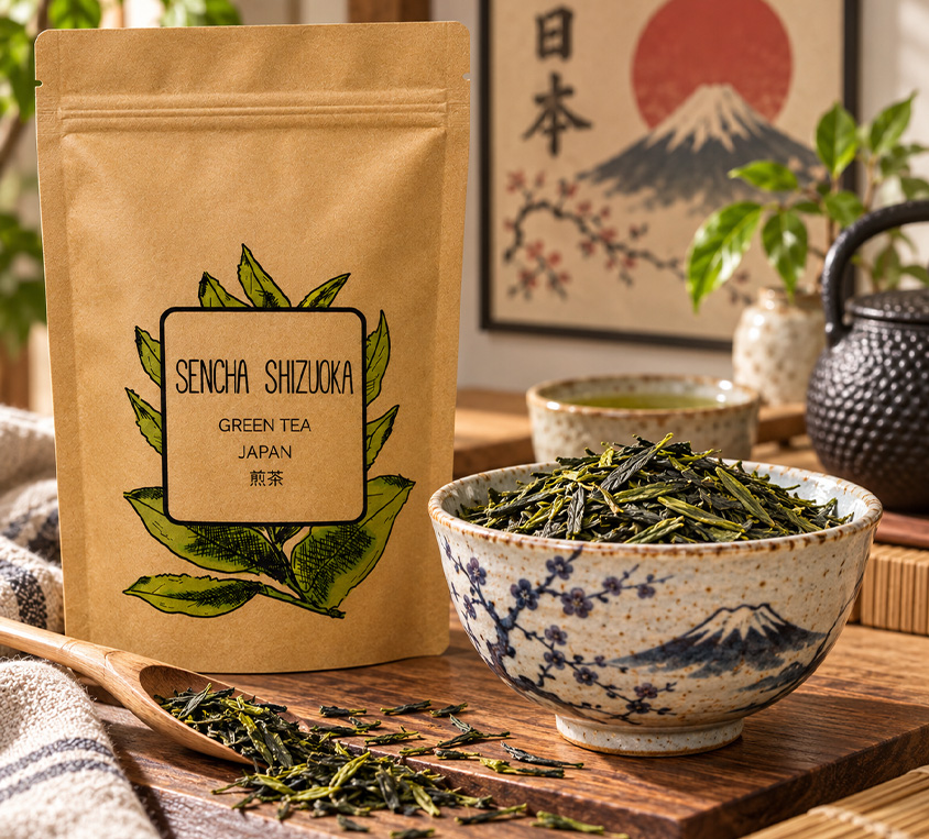 Sencha Shizuoka Leo Tea – japońska zielona herbata w opakowaniu doypack